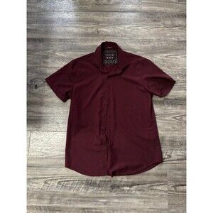 Men’s cactus man maroon medium button up shirt
